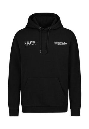 Sublevel MIT LOGOPRINT UND KÄNGURUTASCHE - Hoodie - schwarz