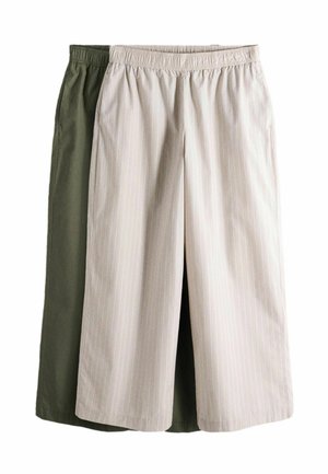 THE SET, 2 PACK  - Püksid - cream stripe khaki green