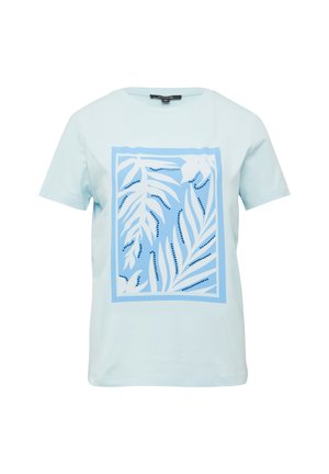 comma, Print T-shirt - hellblau
