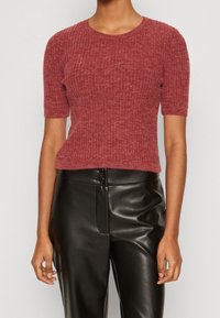 ONLY Petite Jednoduché tričko - mottled bordeaux