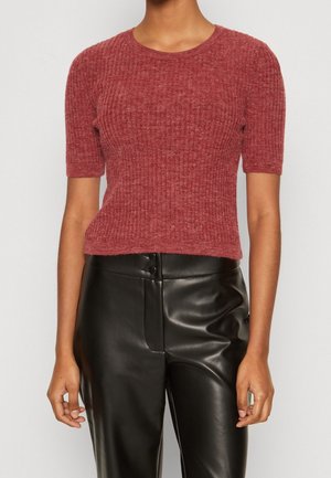 T-shirt basic - mottled bordeaux