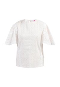 myMo Camicetta - weiss pinkorange punkte