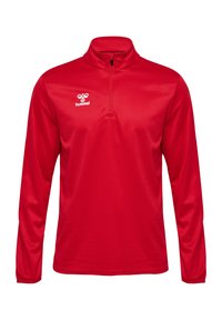 Hummel - ESSENTIAL HALF ZIP - Langærmet T-shirt - true red Miniaturebillede 1