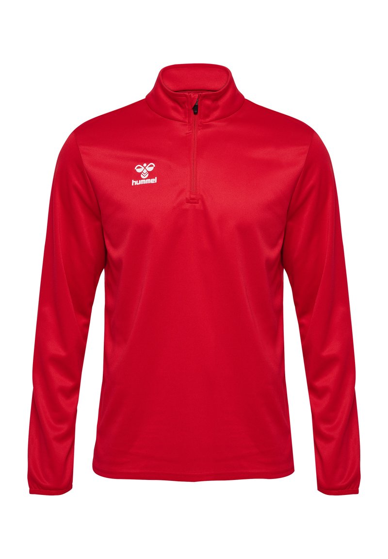 Hummel - ESSENTIAL HALF ZIP - Langærmet T-shirt - true red, Forstør