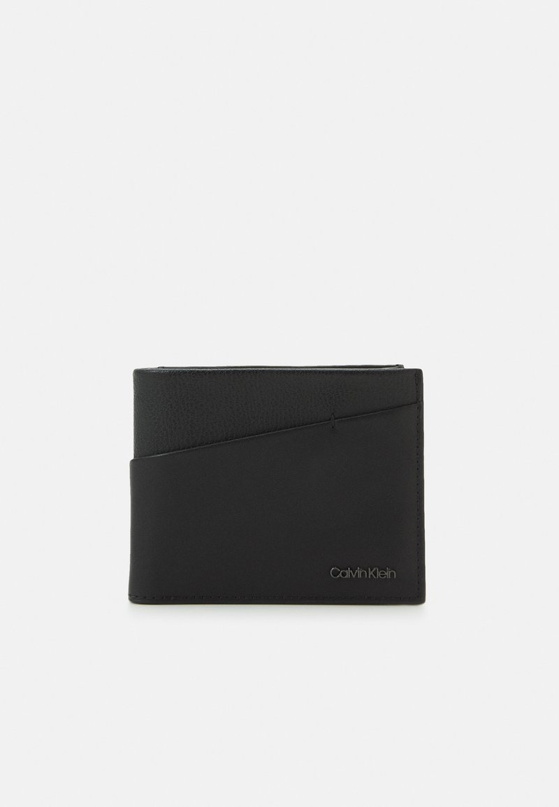 Calvin Klein DIAGONAL BIFOLD COIN UNISEX - Punge - black