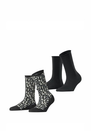 Esprit, FLOWER BLOOM 2-PACK SOCKEN - Sokken - black