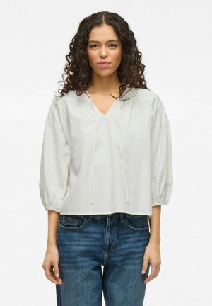 MIT 3/4 ARMELN V-AUSSCHNITT - Bluse - snow white