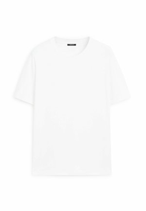 Massimo Dutti SHORT SLEEVE - Basic T-shirt - white denim