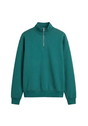 PULL&BEAR, QUARTER-ZIP - SWEATSHIRT - Sweatshirt - dark green