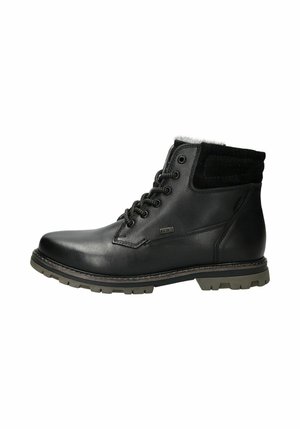 Schnürstiefelette - schwarz