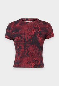 Guess Originals GO PRINTED TIE UP TEE - T-shirt print - ravishing red multi