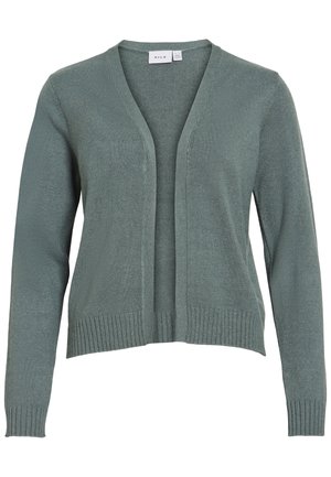 VILA, VIRIL SHORT CARDIGAN - Kardigán - balsam green dark