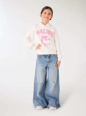 Terranova CON STAMPA COLLEGE - Felpa con cappuccio - bianco lana