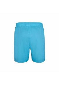 Bañadores azul claro con cintura elástica y una tela suave y ligera. Sin costuras visibles ni elementos de diseño adicionales.