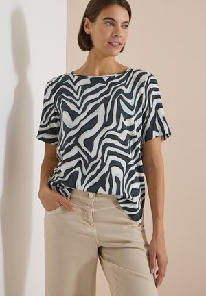 Cecil, BLUSENSHIRT MIT RUNDHALS UND PRINT - Blouse - palm breeze green