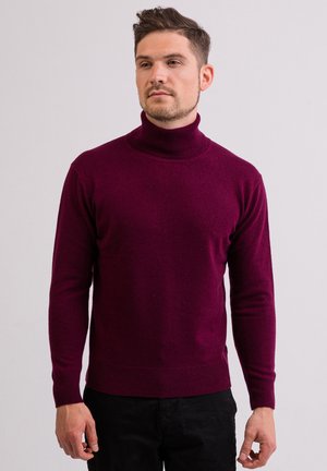 ROLLKRAGEN  - Strickpullover - cranberry rot