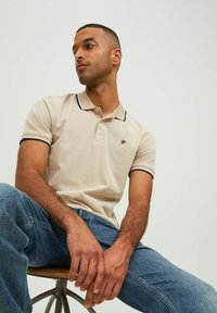 Jack & Jones PREMIUM JPRBLUWIN SS STS - Polo majica - white pepper