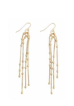 Next, CHAIN DROP FISH HOOK EARRINGS - Earrings - gold-coloured tone