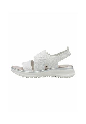 Wedge sandals - white silver