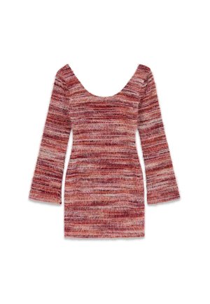 Guess, LS JUSTINA SPACE DYE DRESS - Robe pull - rot