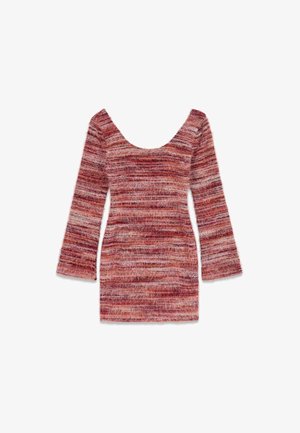 Guess, LS JUSTINA SPACE DYE DRESS - Robe pull - rot