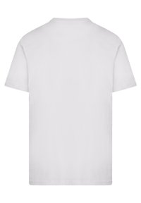 Witte T-shirt met korte mouwen, ronde halsontwerp, gemaakt van katoen, met een gladde textuur en een effen achterkant zonder grafische ontwerpen of patronen.