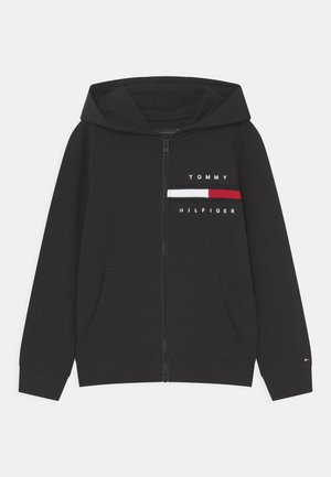 INSERT HOODED ZIP THROUGH - Tröja med dragkedja - black