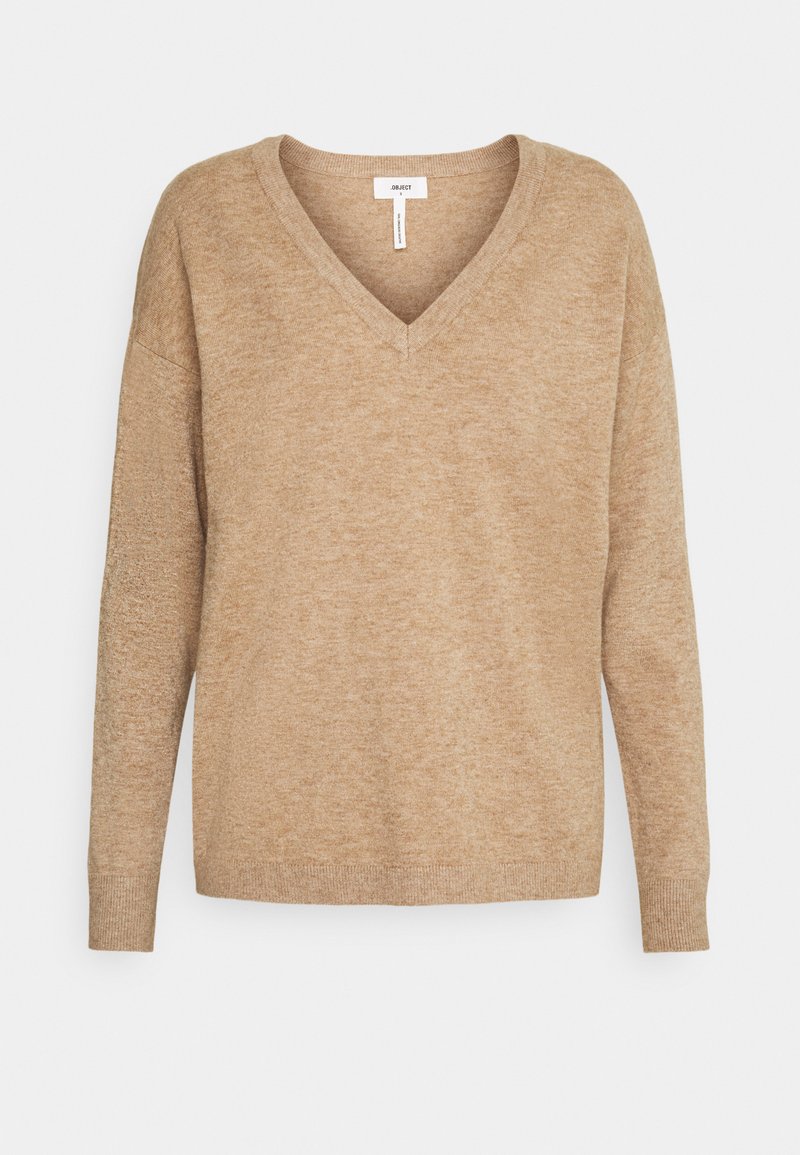 Object V-NECK - Camisola - chipmunk/melange