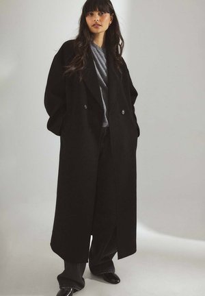 DOUBLE BUTTONED - Klasický kabát - black black