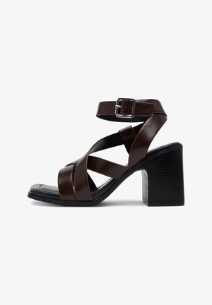 Jenny, HIGH-HEELED - Páskové sandály - brown