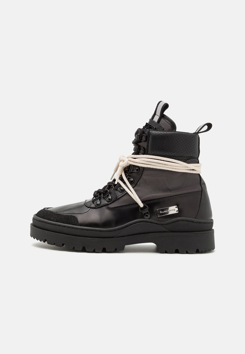 Filling Pieces MOUNTAIN BOOT ZION UNISEX - Členkové šnurovacie čižmy - black