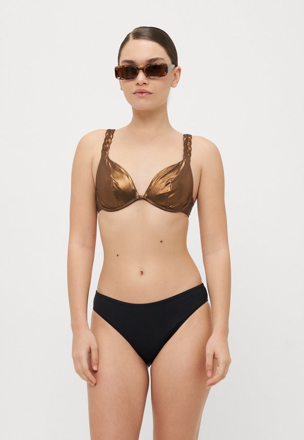 PLUNGE UNDERWIRED - Bikini top - shadow bronze3