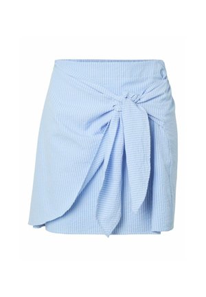 YAS, MINI SKIRT YASANNALEA MW - Wikkelrok - chambray blue