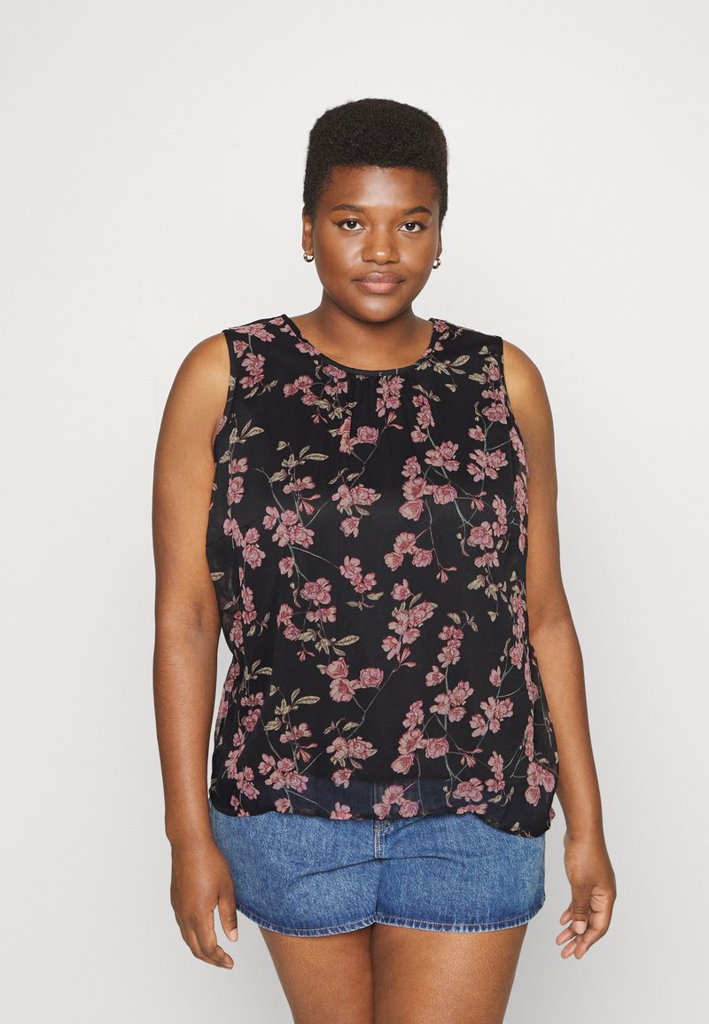 Damen Hemdblusen | Vero Moda Curve VMWONDA TIE Top black/schwarz - BK84095 Damen Hemdblusen | Vero Moda Curve VMWONDA TIE Top black/schwarz - BK84095