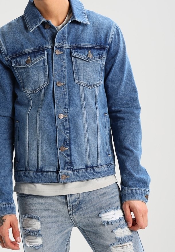 Veste En Jean Topman Taille S Bleue - Occasion Très Bon état, Coupe Regular Unisexe