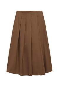 LONG BOX PLEAT - Pliceret nederdel /Nederdele med folder - brown