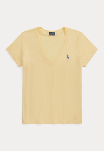 Polo Ralph Lauren COTTON JERSEY V-NECK T-SHIRT - Navadna majica - yellow