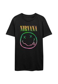 Paradiso Clothing NIRVANA SORBET RAY GRUNGE SMILE - Print T-shirt - black
