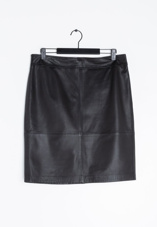 Leren rok - black