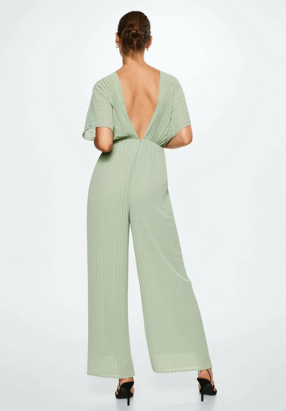 Mango PLISIA - Jumpsuit - pastellgrün 