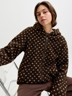 JXVERA TEDDY HOOD JACKET - Φλις μπουφάν - bracken/off_white