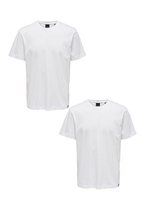 2ER-PACK RUNDHALS KURZARM - T-Shirt basic - weiß