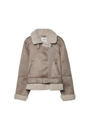 Stradivarius DOUBLEFACE-BIKER - Blazer - light brown