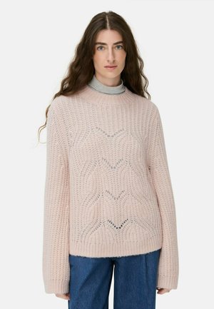 MIT STRUKTURIERTEM MUSTER - Strickpullover - mauve pink