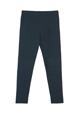 WITH KNEE PATCHES AND BRUSHED INSIDE - Träningsbyxor - dark navy