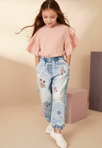 Next JOGGERS STANDARD - Jeans relaxed fit - denim lightwash embellished