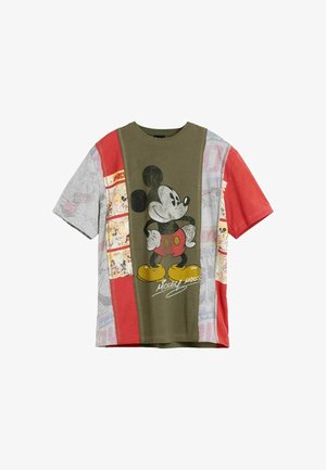 Desigual, MICKEY™ COLLAGE T-SHIRT - Tričko s potlačou - green