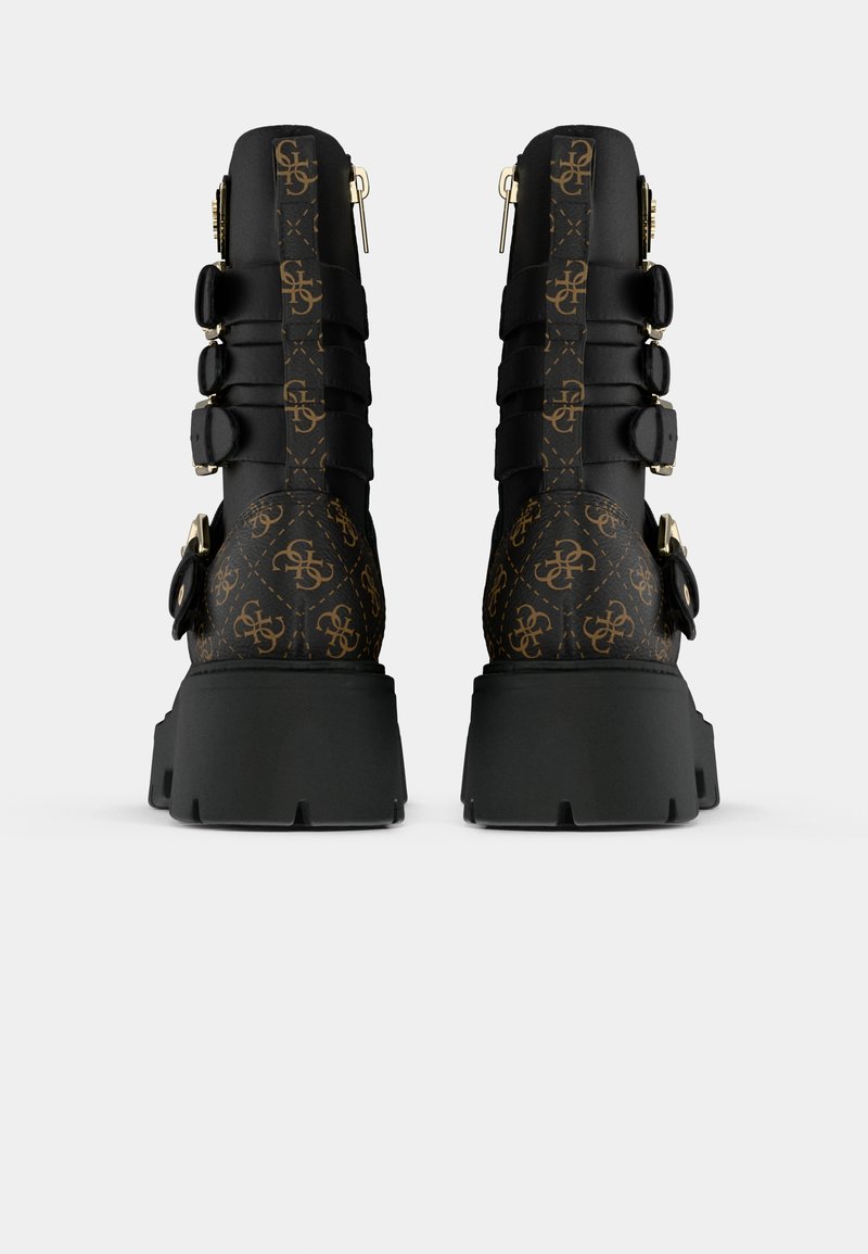 SALVO NERO CALF Guess SALVO - Cowboy/biker ankle boot - black/brown/black  main image 4