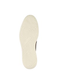 Schoenen zool ontwerp in licht beige met geometrisch patroon. Het materiaal lijkt rubber te zijn met groeven voor grip, de randen zijn afgerond.