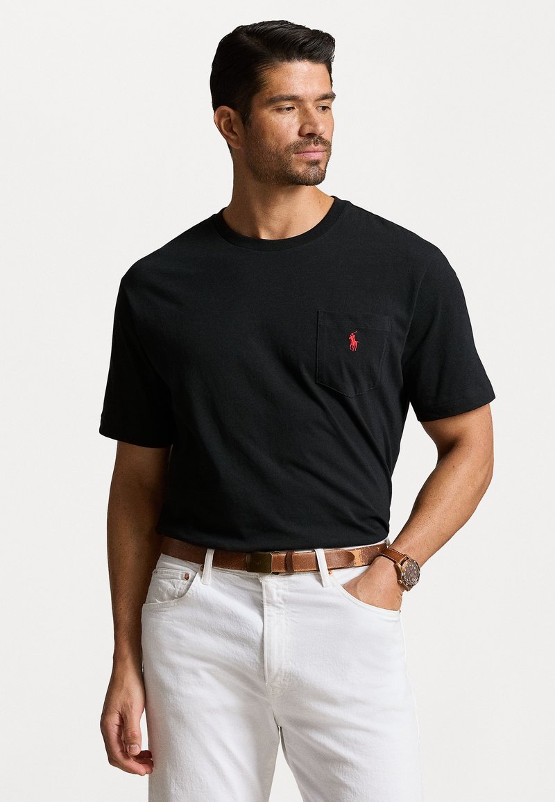 Polo Ralph Lauren Big & Tall - JERSEY POCKET T-SHIRT - Basic T-shirt - black, Enlarge